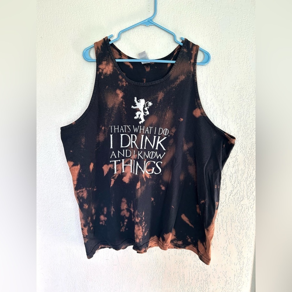 𝅺BLEACH Dyed Game of Thrones Tank Top